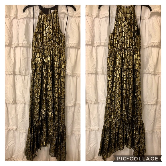 NWT A.L.C. Golden Leopard Rosa Midi Dress - Picture 3 of 7